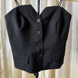 Women’s strapless black vest! Size small